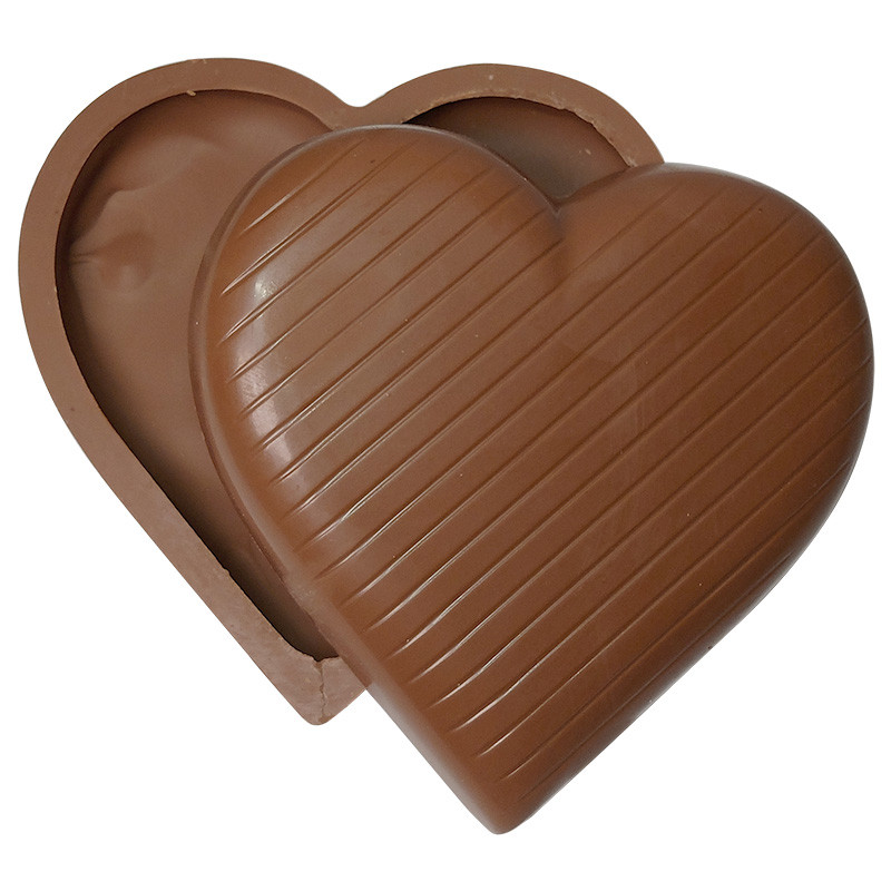 Cœur en chocolat au lait sans sucre - Fête des Mères - Saint Valentin