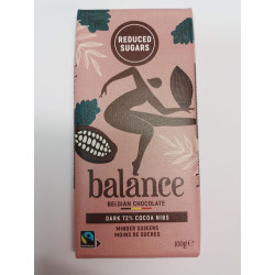 Tablette au chocolat noir à l'orange pauvre en sucre de la marque Balance 85g